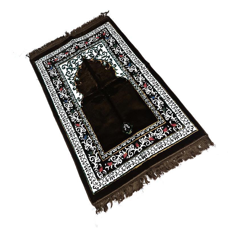 Turkish Velvet Prayer Rug- Heavy Duty - Arabian Shopping Zone