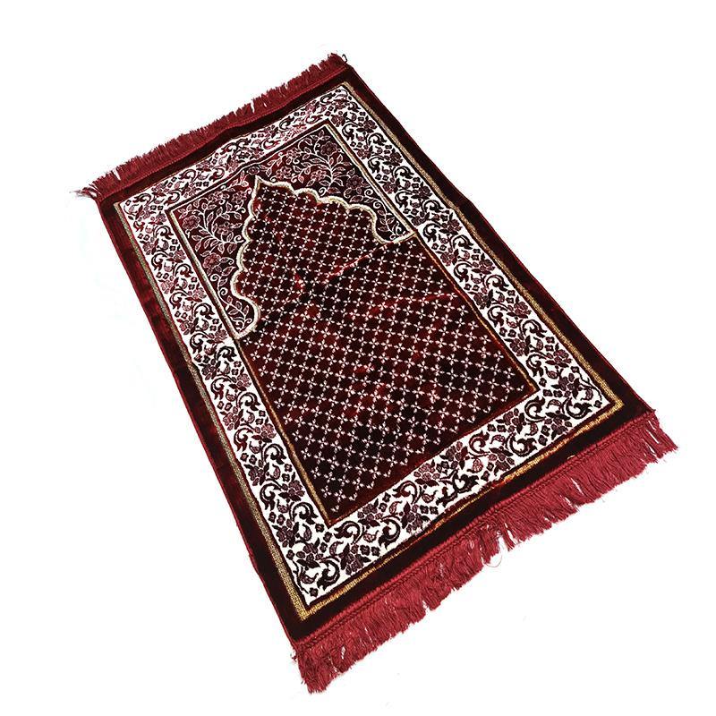 Turkish Velvet Prayer Rug- Heavy Duty - Arabian Shopping Zone