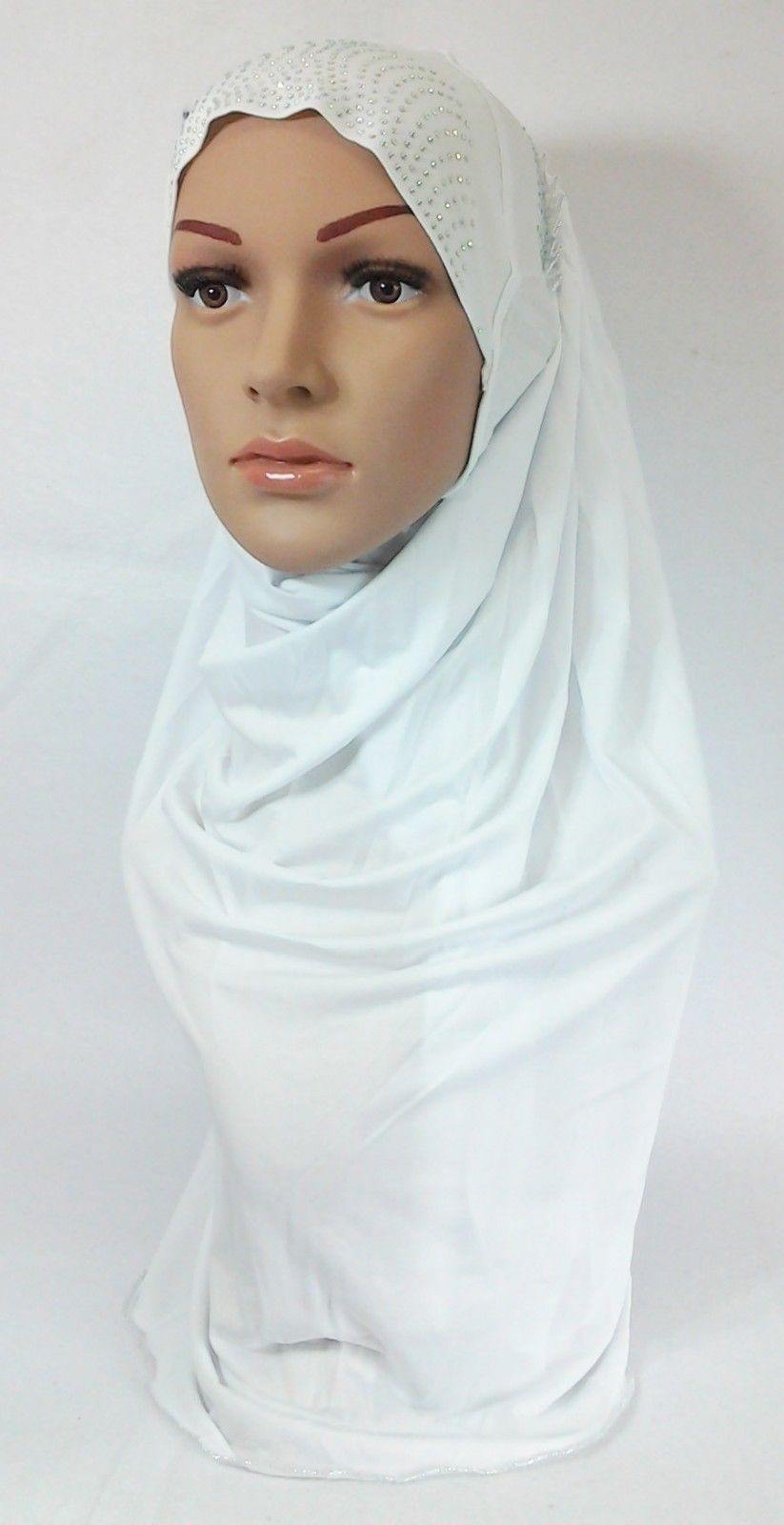 Pull-on Easy Muslim Hijab Fashion Islamic Scarf Viscose Ice Silk MLl061 - Arabian Shopping Zone