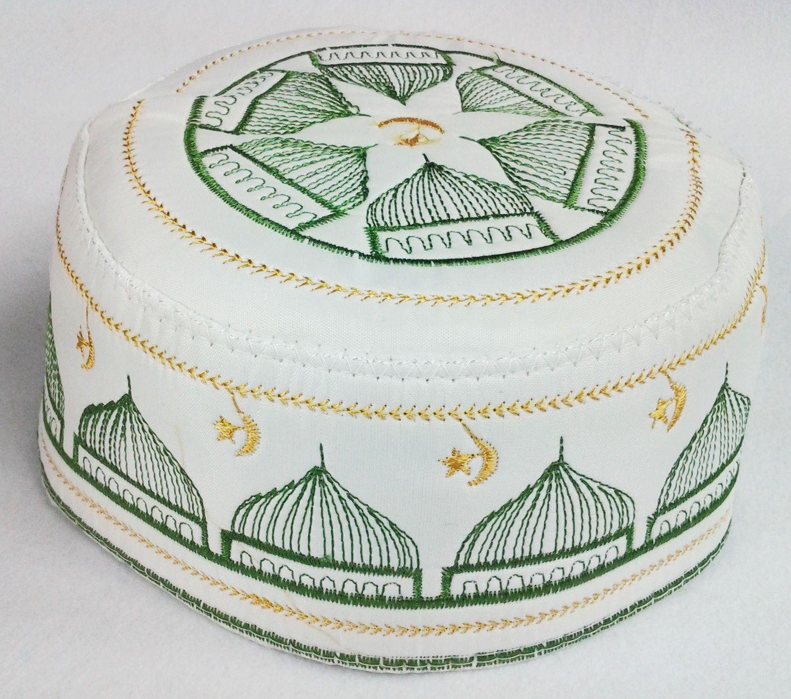Kofi Topi Tupi Embroidery Cap Hat Muslim Islam Mens Size 56-58 - Arabian Shopping Zone