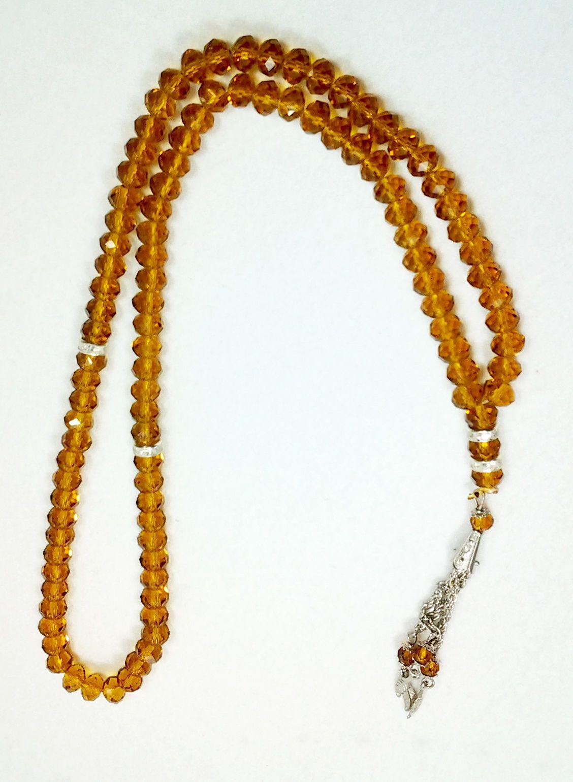 8mm Crystal Muslim Prayer Beads 99  Masbaha - Arabian Shopping Zone