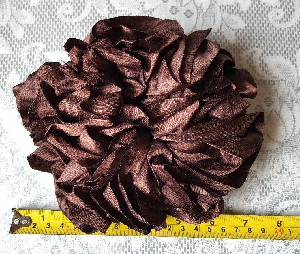 Khaleeji Volumizer Shiny Scrunchie Large Maxi Flower Hair Tie Bun Scarf - Arabian Shopping Zone