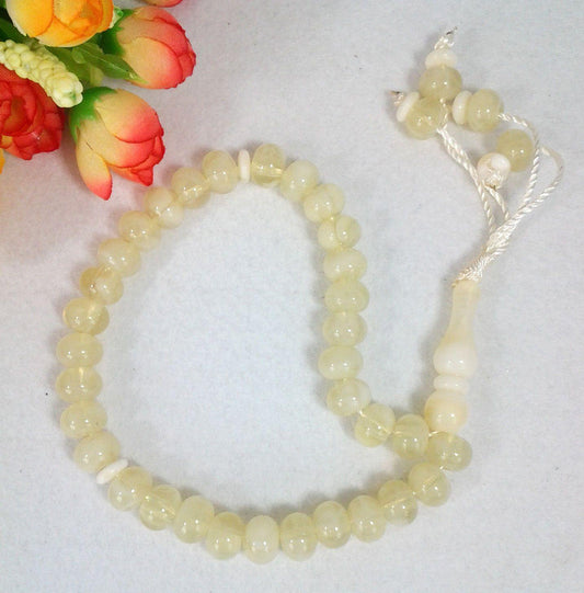 Acrylic White TESBİH Islamic Prayer Beads tasbih MASBAHA Misbaha Tasbeeh - Islamic Shop