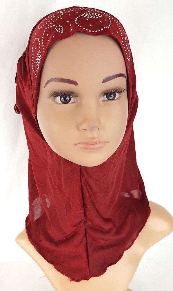 Ice Silk Toddler Kids Children Hijab Islamic Scarf Shawls -0863 - Arabian Shopping Zone