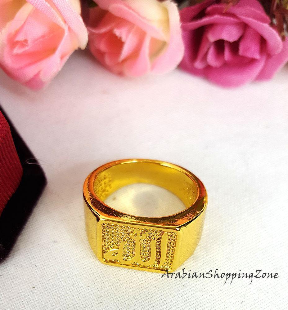 Gold Arabic Ring Design with white rhodium polish | Ring designs, Gold  jewelry, Gold