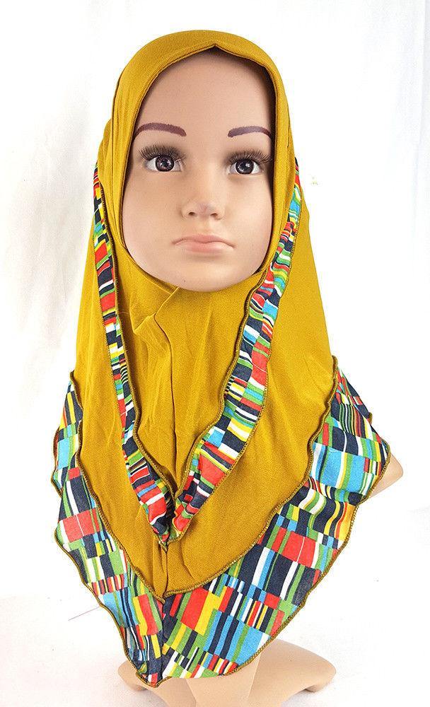 Crystal Hemp Kids Toddler Children Islamic Hijab Islamic Scarf Shawls -0102 - Arabian Shopping Zone