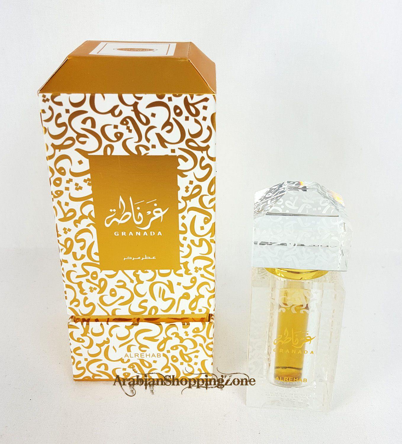 NEW GRANADA Perfume Oil 12ml Unisex luxury powdery oud  Al-Rehab Islamic Gift - Arabian Shopping Zone