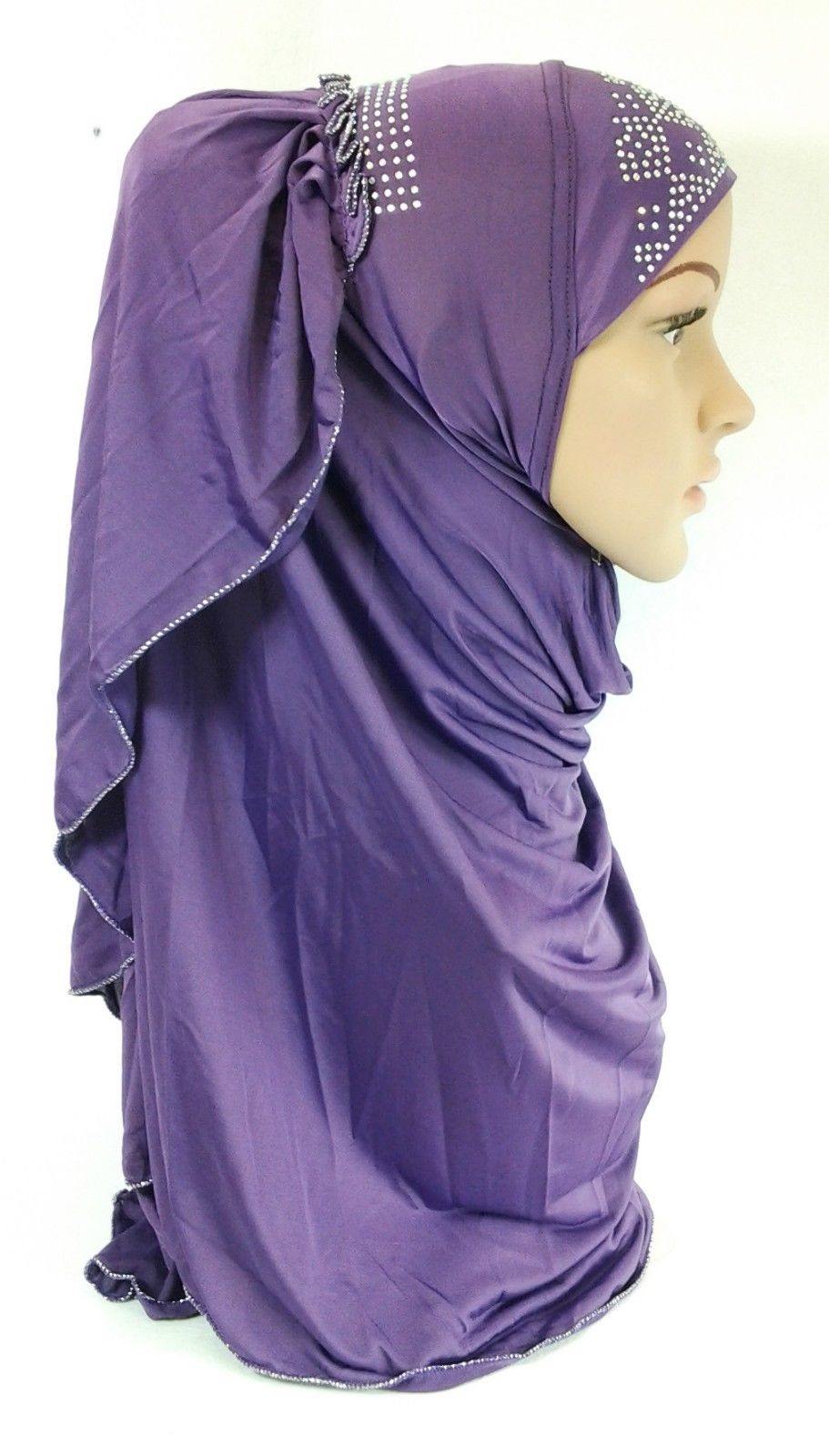 Pull-on Easy Muslim Hijab Fashion Islamic Scarf Viscose Ice Silk MLl061 - Arabian Shopping Zone