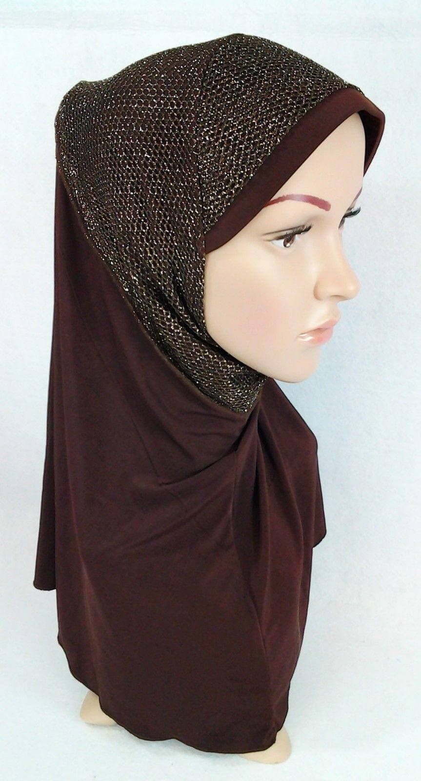 High Quality Viscose Lycra Lace Muslim Hijab Islamic Scarf Shawls Slip-on - Arabian Shopping Zone