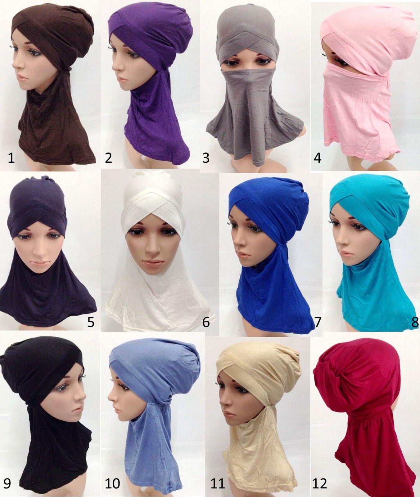 V-Shape Modal Cotton Muslim Women Inner Hijab Caps Islamic Underscarf - Arabian Shopping Zone