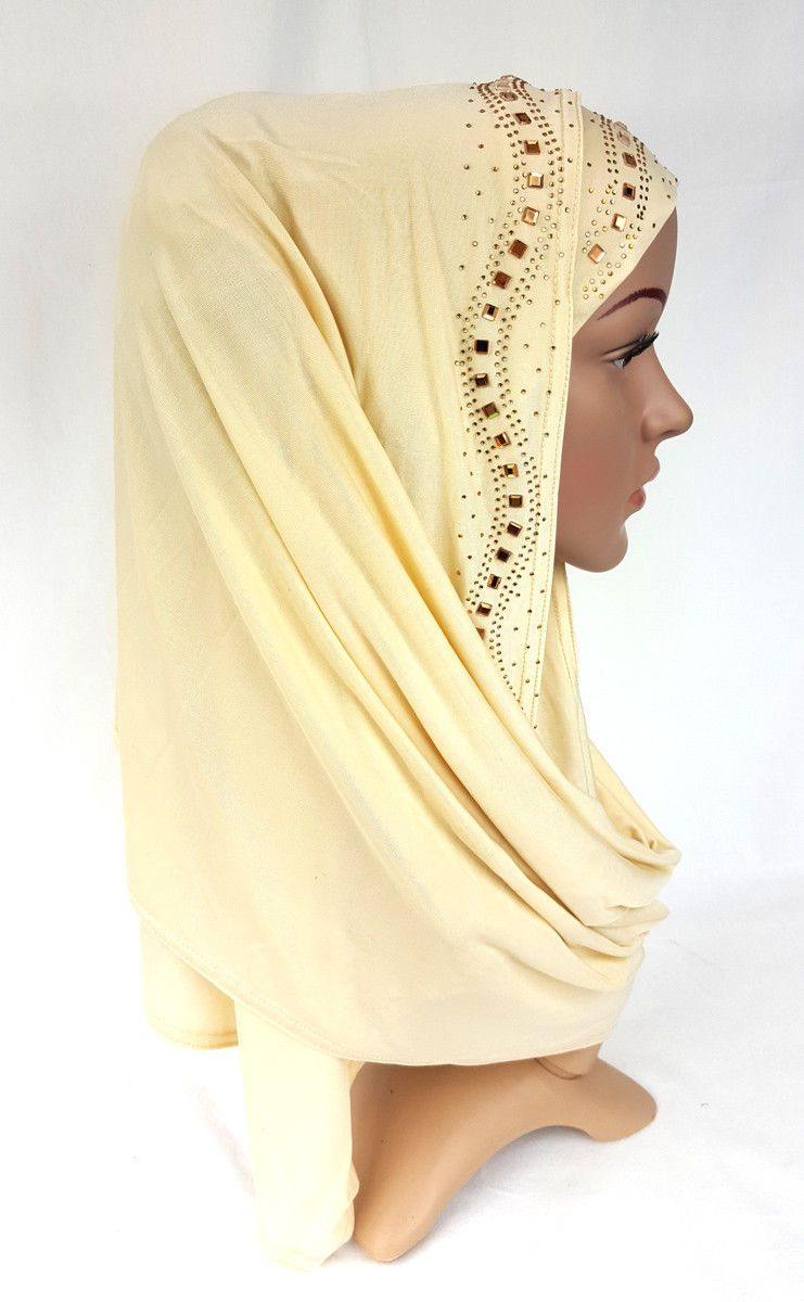 Slip On Instant Amira Style VISCOSE on-the-go Hijab Scarf ASZ0104 - Arabian Shopping Zone