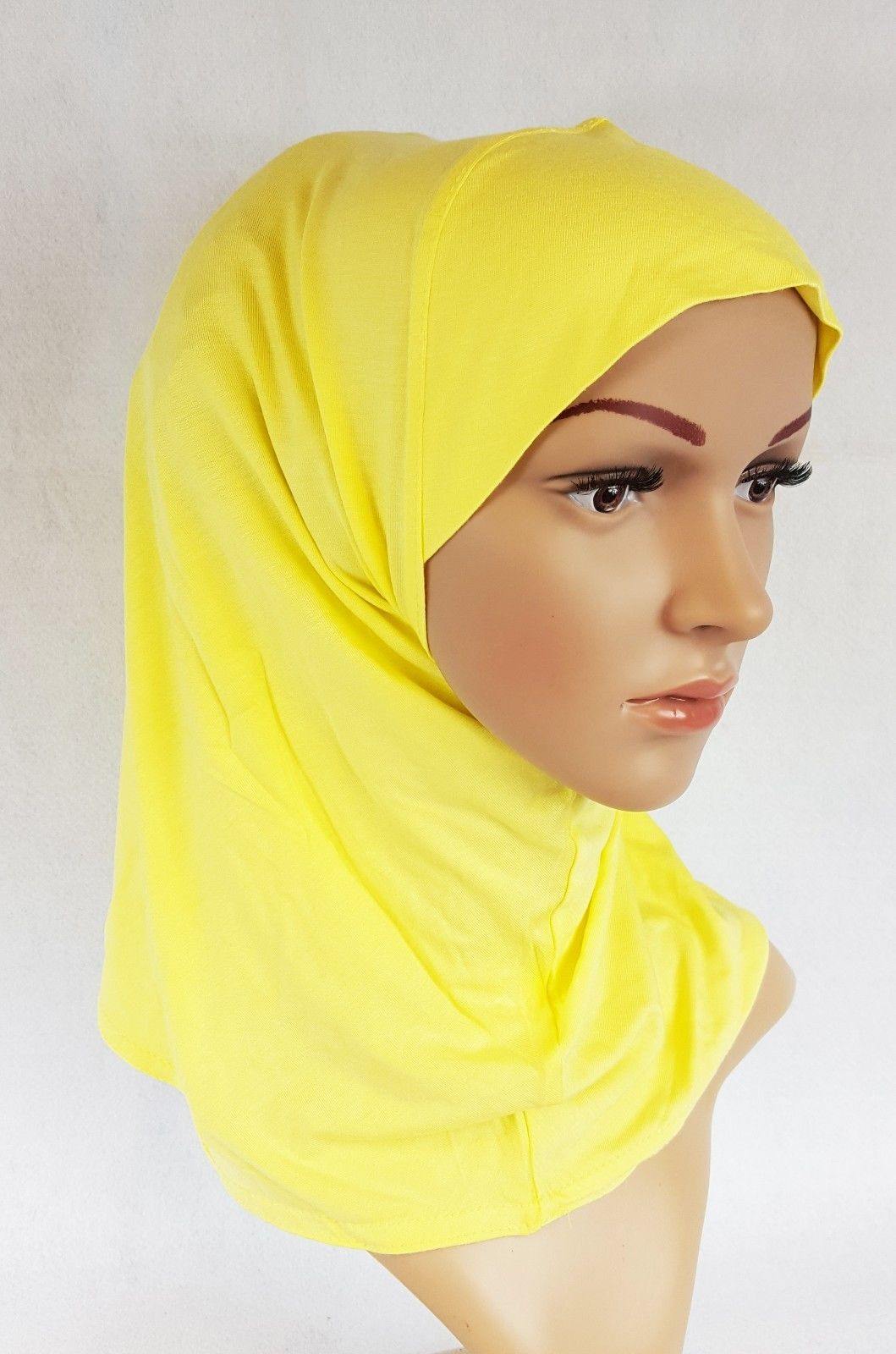 Premium Slip On Instant Egyptian Cotton Muslim Girls Hijab Shawls Wrap Headwear - Arabian Shopping Zone