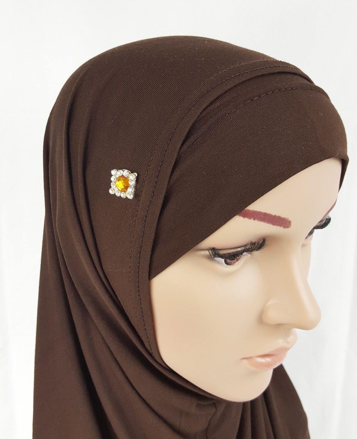 MAGNETIC headscarf abaya shawl scarf PINLESS BROOCH HIJAB PIN Rhinestone - Arabian Shopping Zone