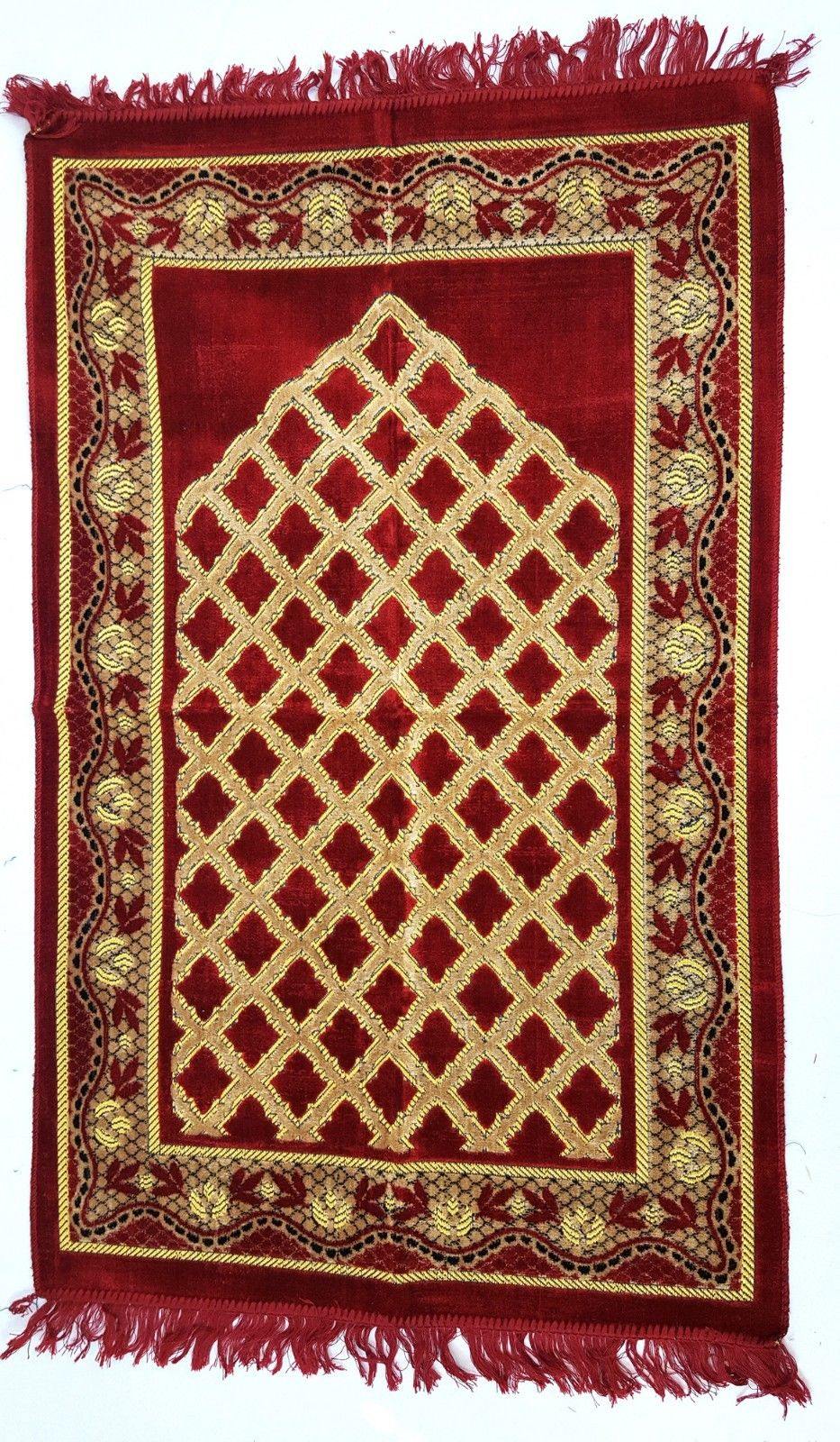 Turkish Soft Islamic Muslim Prayer Rug Namaz Carpet 110x70cm (43*27inch) - Arabian Shopping Zone