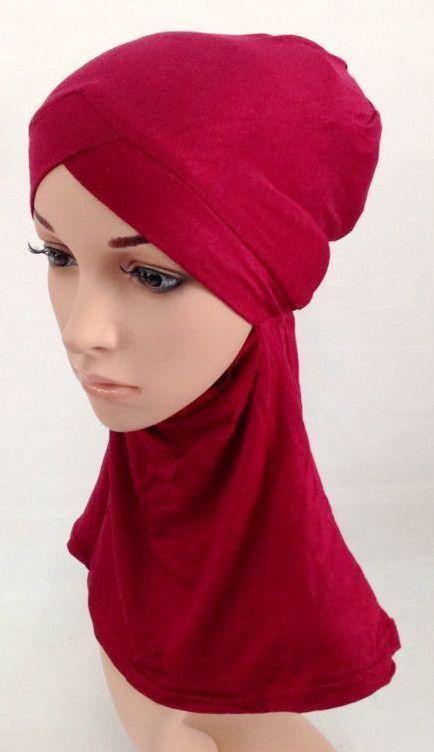 V-Shape Modal Cotton Muslim Women Inner Hijab Caps Islamic Underscarf - Arabian Shopping Zone