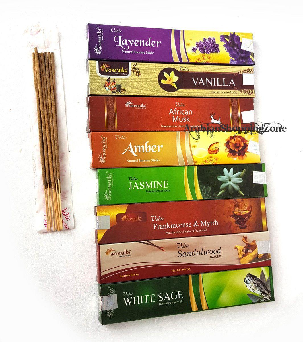 Vedic Aromatika Natural Incense Sticks 8" - 12 sticks  Encens - Arabian Shopping Zone