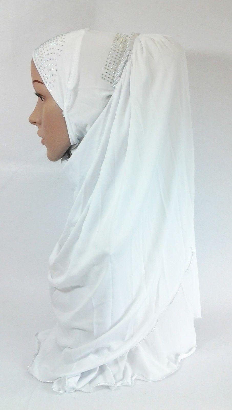 Pull-on Easy Muslim Hijab Fashion Islamic Scarf Viscose Ice Silk MLl061 - Arabian Shopping Zone