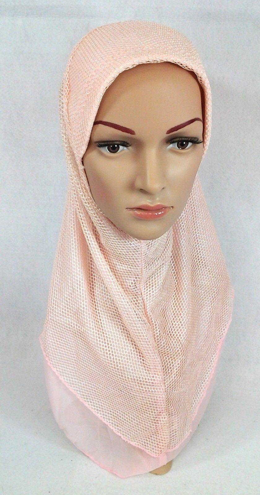 Muslim Hijab Islamic Soft Mesh Hijab/MaxiScarf/ Wrap/Shawl/Slip-on - Arabian Shopping Zone