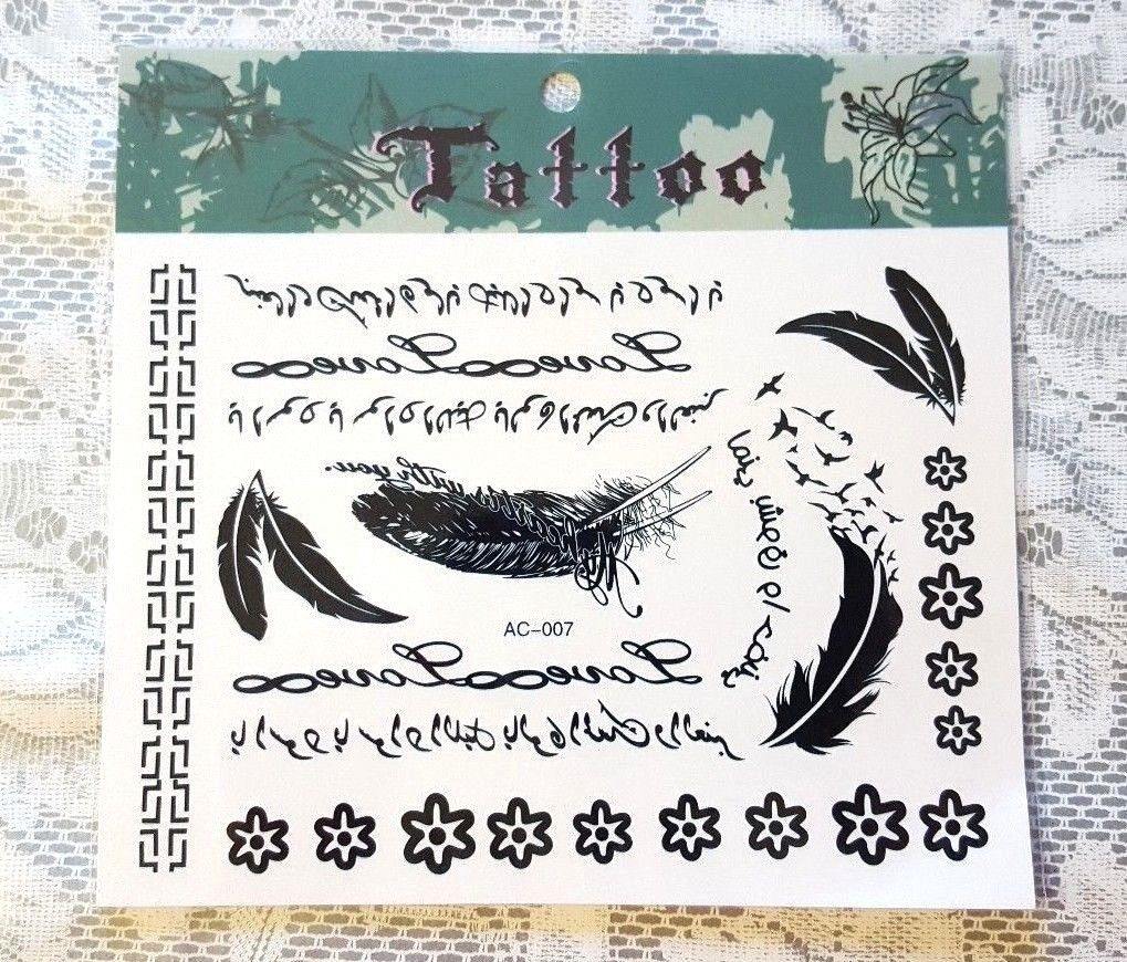 NEW Arabic Muslim Tattoo Stickers Temporary Body Art BiggerSize 17*12cm(7*5inch) - Arabian Shopping Zone