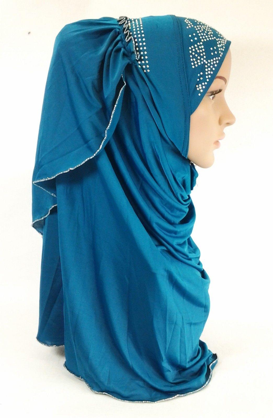 Pull-on Easy Muslim Hijab Fashion Islamic Scarf Viscose Ice Silk MLl061 - Arabian Shopping Zone