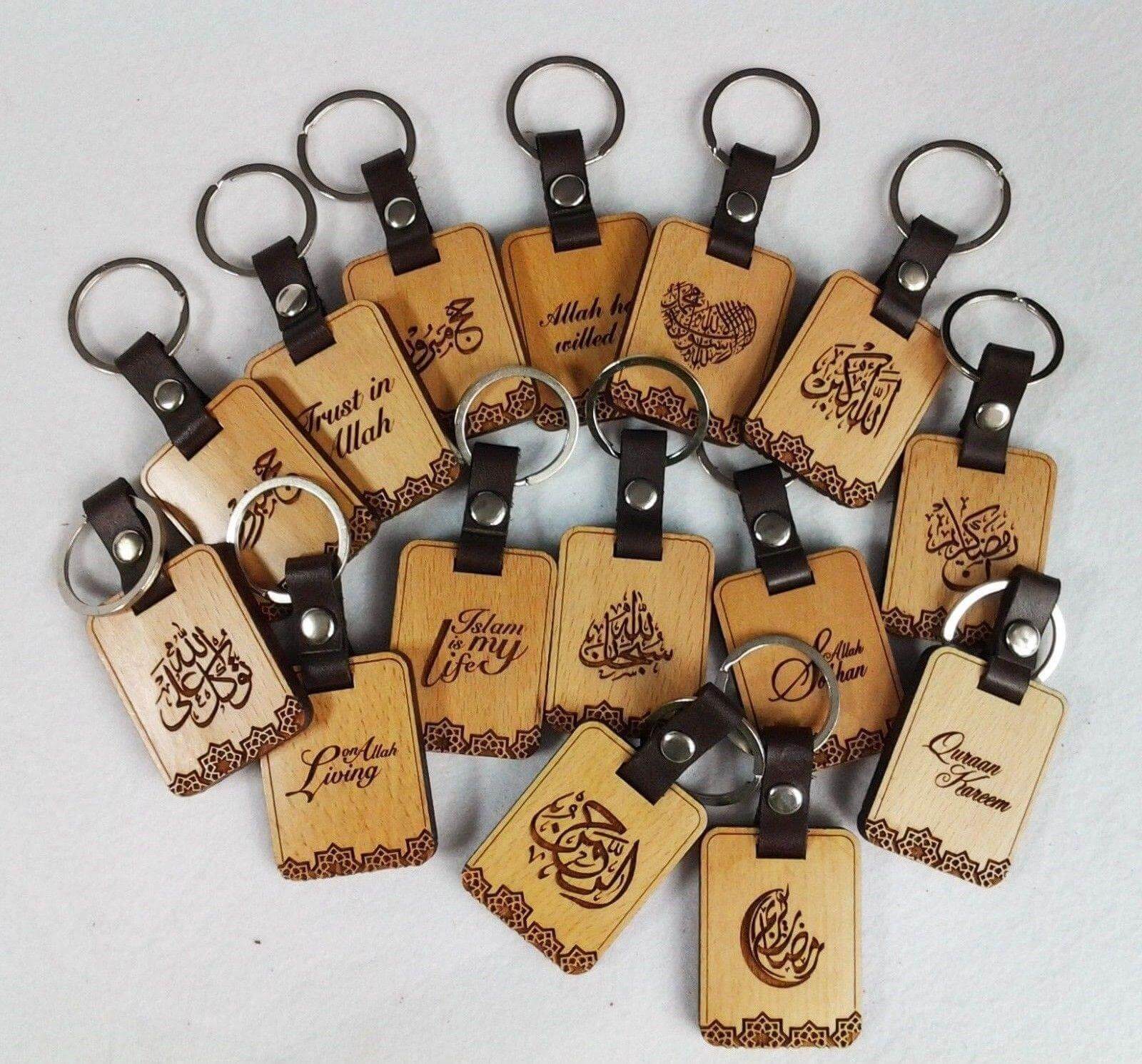 Wood key ring on sale design