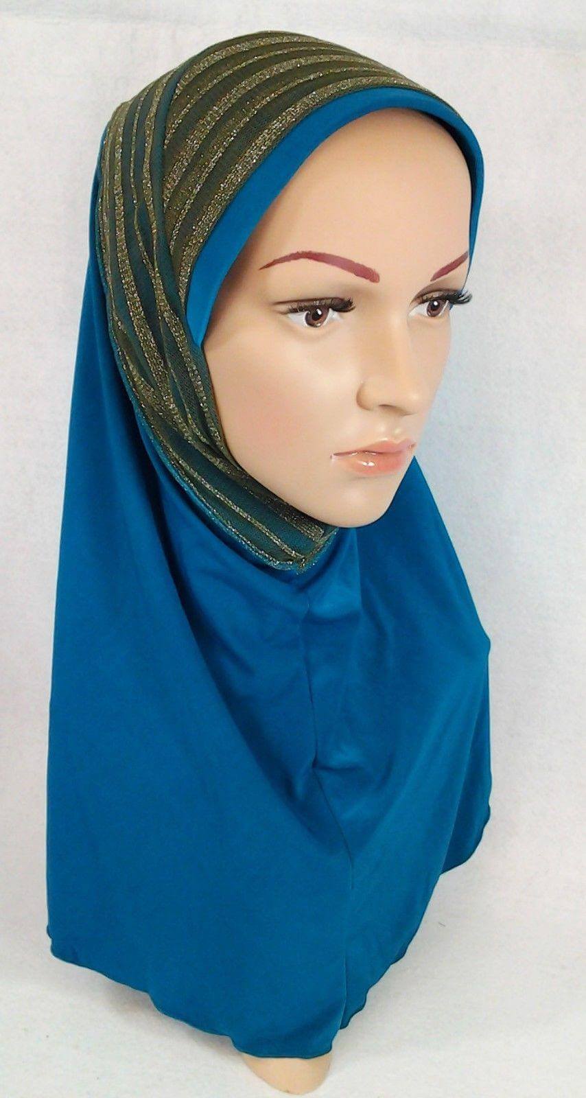 High Quality Viscose Lycra Lace Muslim Hijab Islamic Scarf Shawls Slip-on - Arabian Shopping Zone