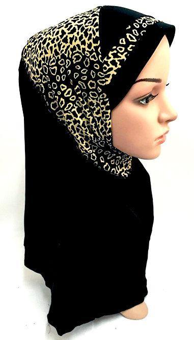 Viscose Ice Silk Lace Black Muslim Hijab Islamic Scarf Shawls - Arabian Shopping Zone