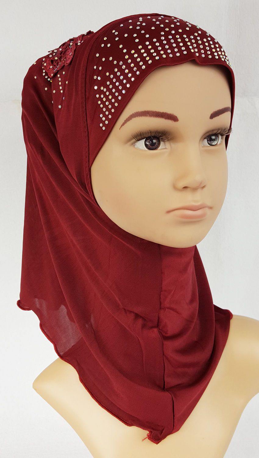 Ice Silk Toddler Kids Children Hijab Islamic Scarf Shawls -0913 - Arabian Shopping Zone