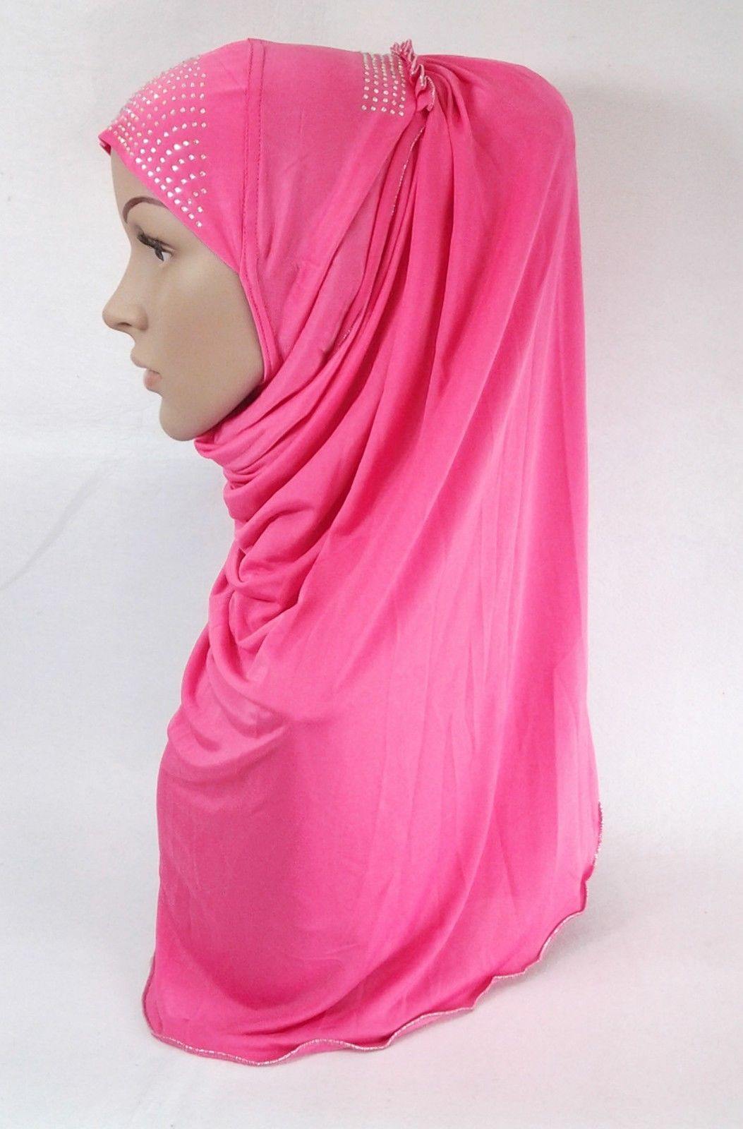 Pull-on Easy Muslim Hijab Fashion Islamic Scarf Viscose Ice Silk MLl061 - Arabian Shopping Zone