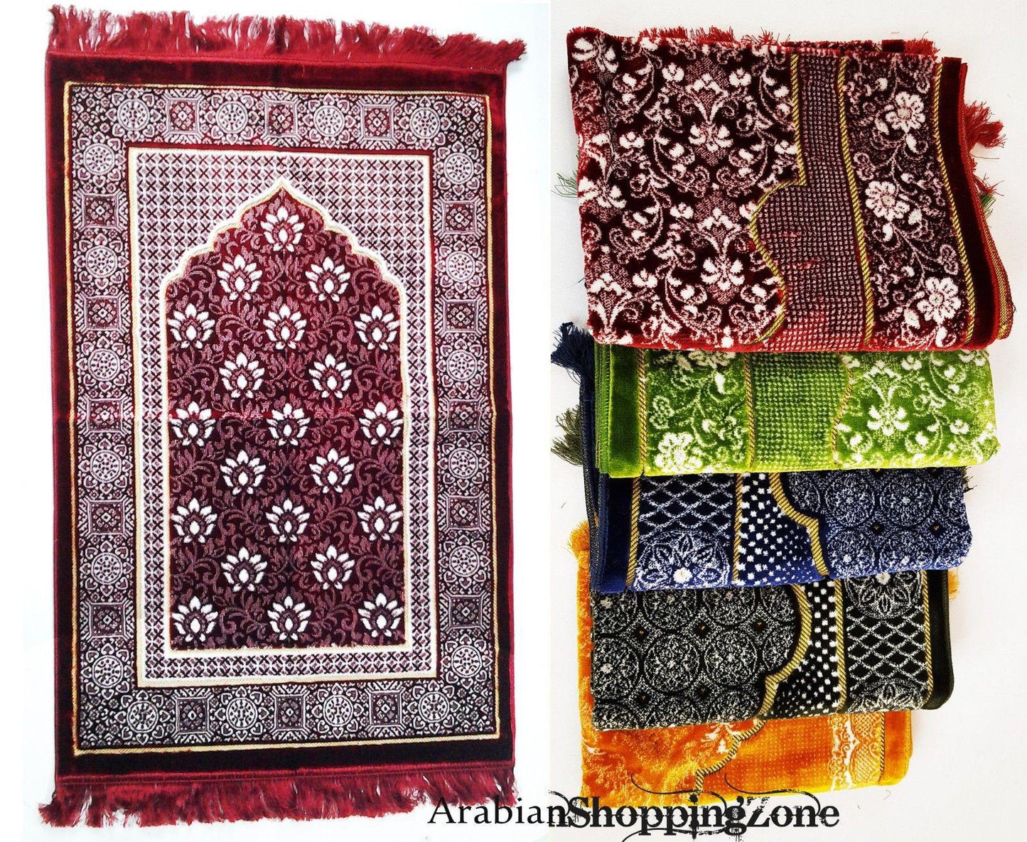 Turkish Soft Islamic Muslim Prayer Rug Namaz Carpet 1.65lbs (43*27inch) - Arabian Shopping Zone