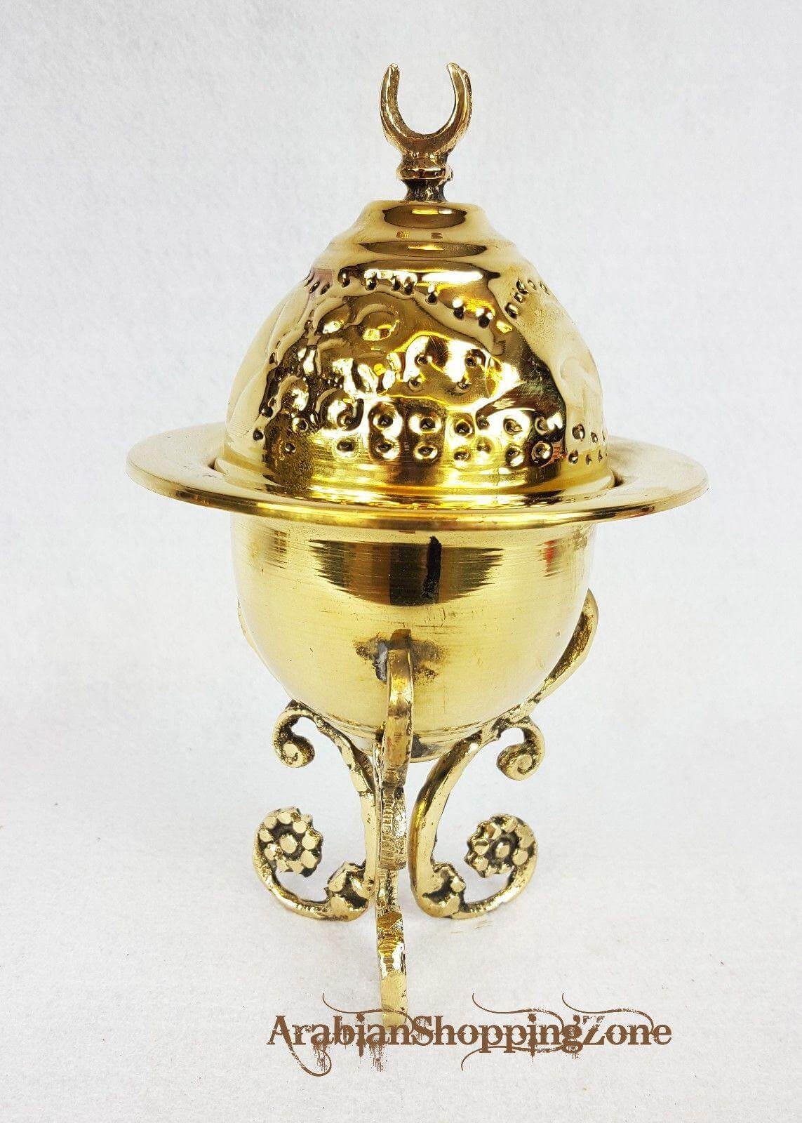 Qustul Arabian Brass Incense Burner - Handmade in Egypt – Arabian Shopping Zone