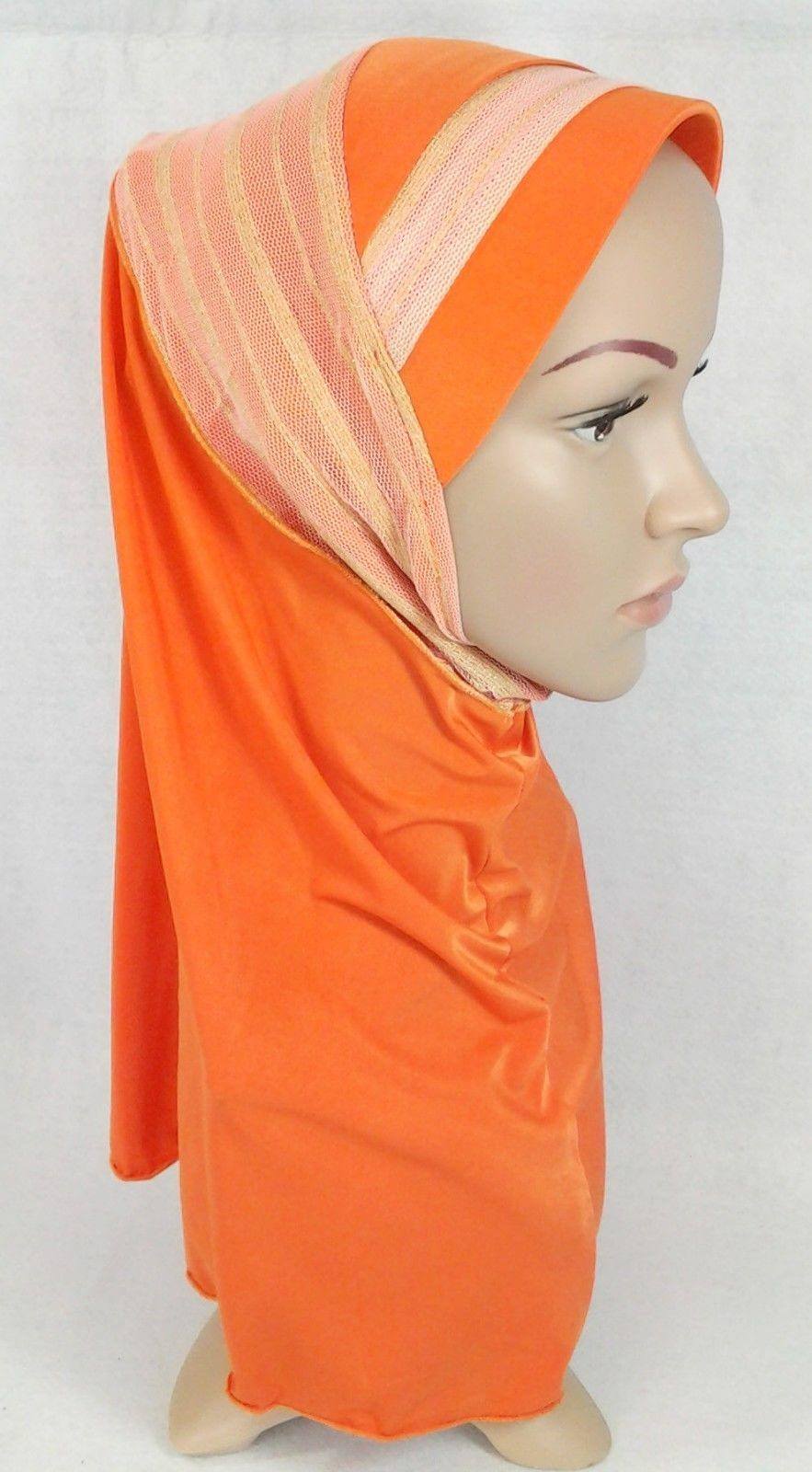 High Quality Viscose Lycra Lace Muslim Hijab Islamic Scarf Shawls Slip-on - Arabian Shopping Zone