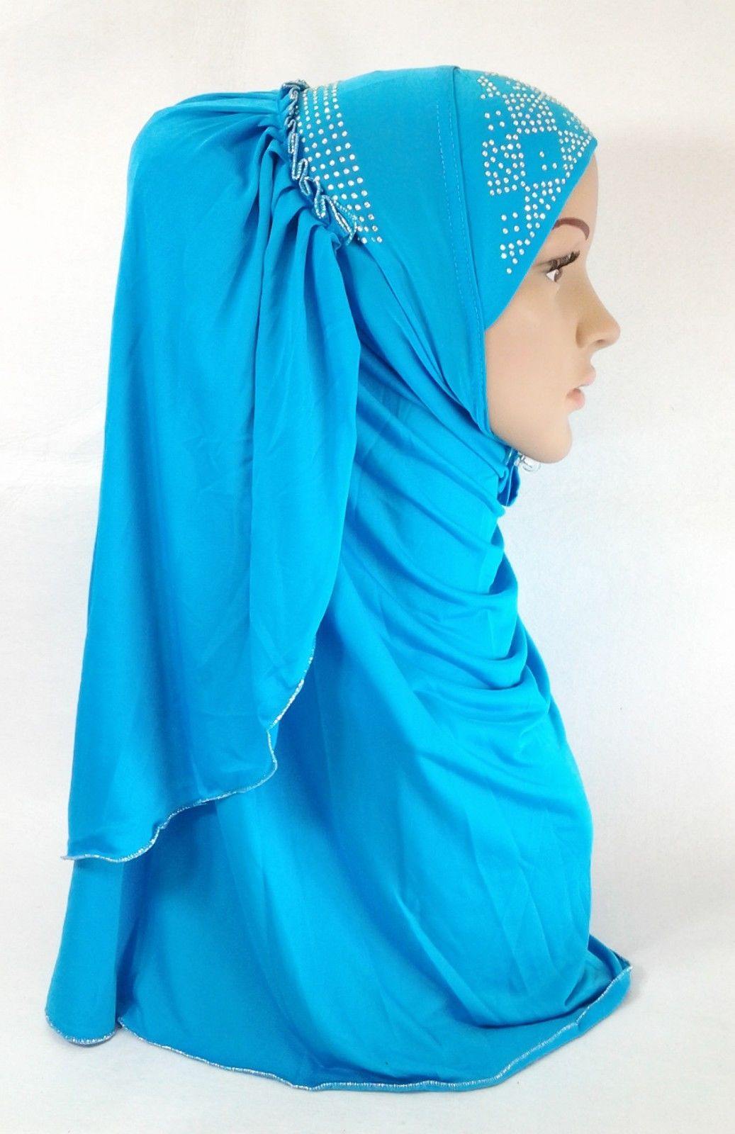 Pull-on Easy Muslim Hijab Fashion Islamic Scarf Viscose Ice Silk MLl061 - Arabian Shopping Zone