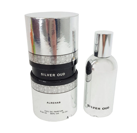 Silver Oud Perfume Spray 30ml EDP - Arabian Shopping Zone