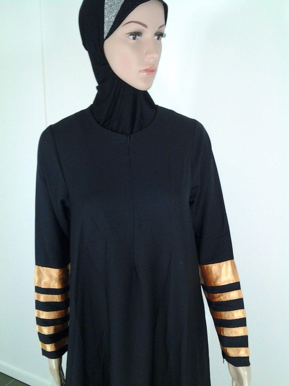 Linen Kaftan Women Islamic Abaya Jilbab Long Sleeve HSZ10050 (Size S) - Arabian Shopping Zone