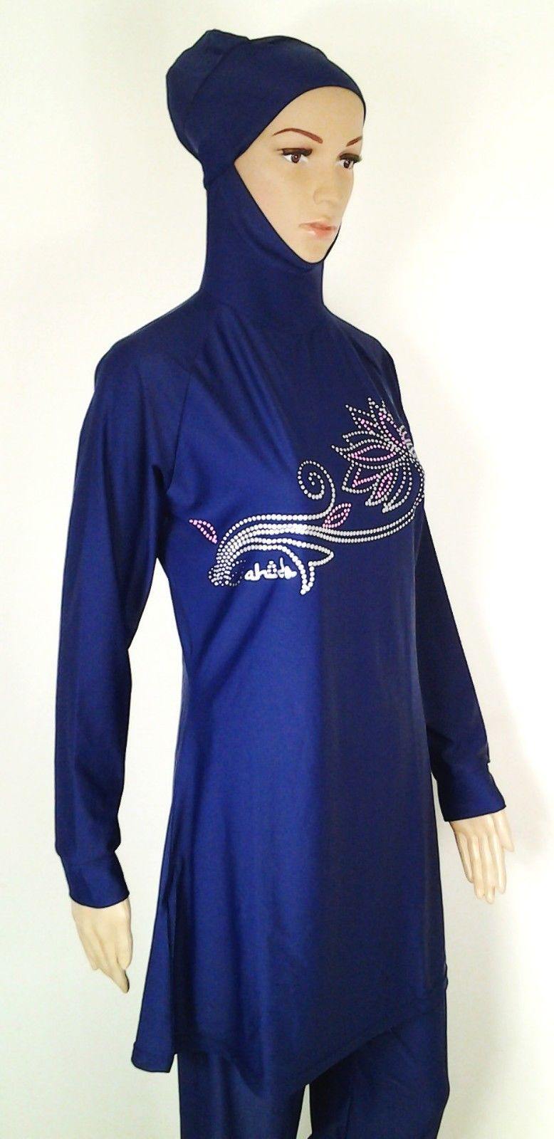 NEW Muslim Islamic Full Cover Swimwear Beach Wear Costumes S-3XL - Arabian Shopping Zone