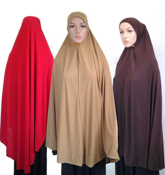 Hijab Amira Un Pezzo Istantaneo Nero – Sciarpa Da Preghiera Pronta Con Copertura Integrale - Foto 6