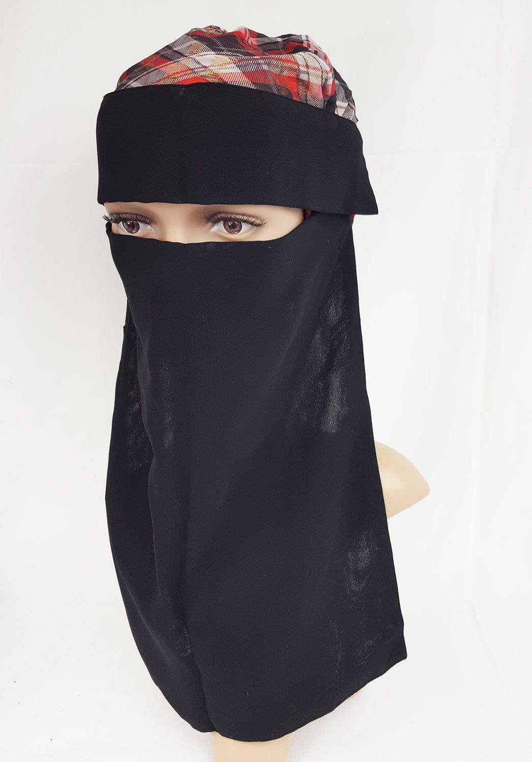 Niqab Face cover Veil with Flap (Tanda Estic) - Arabian Shopping Zone