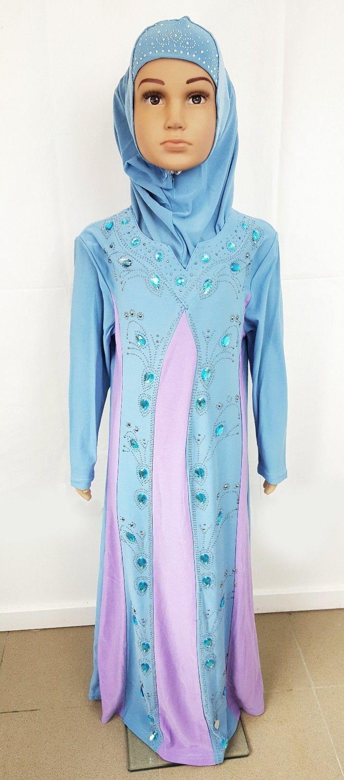 Girls Muslim Dress Kids Long Sleeve Abaya 2-12T - Arabian Shopping Zone