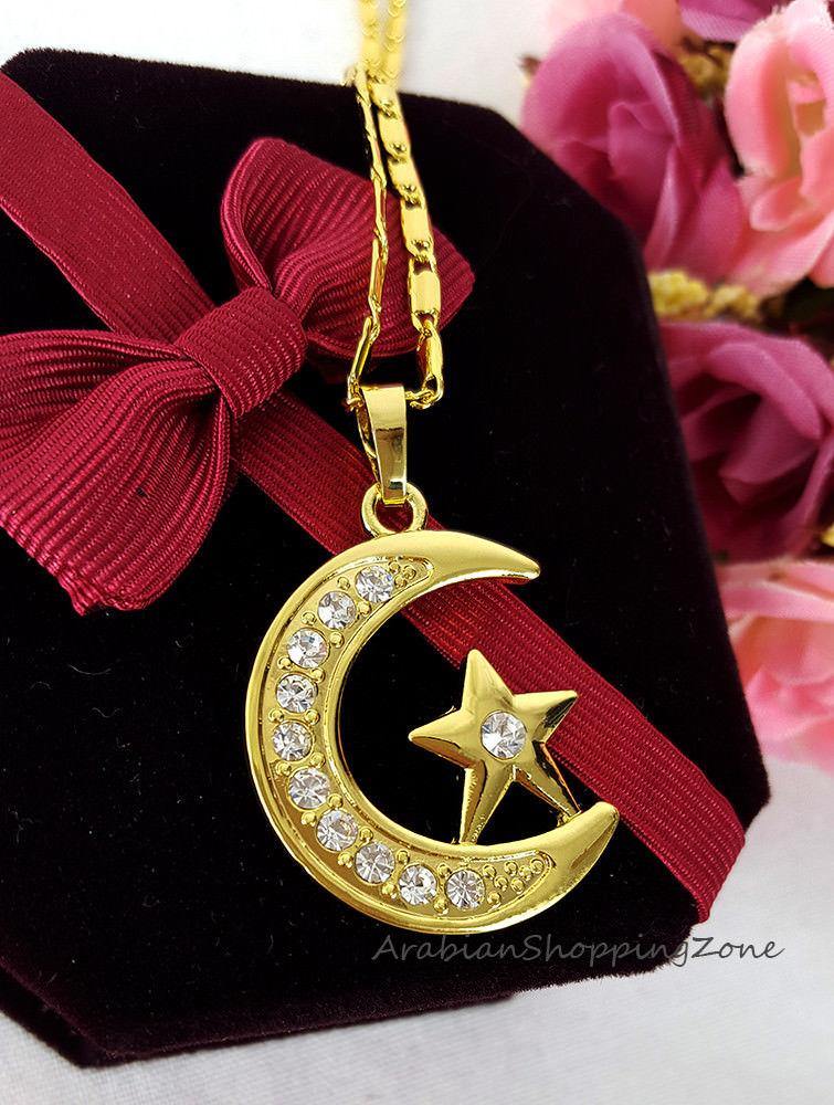 Allah Name Pendant Necklace For Women Silver-Gold Color - Islamic Shop