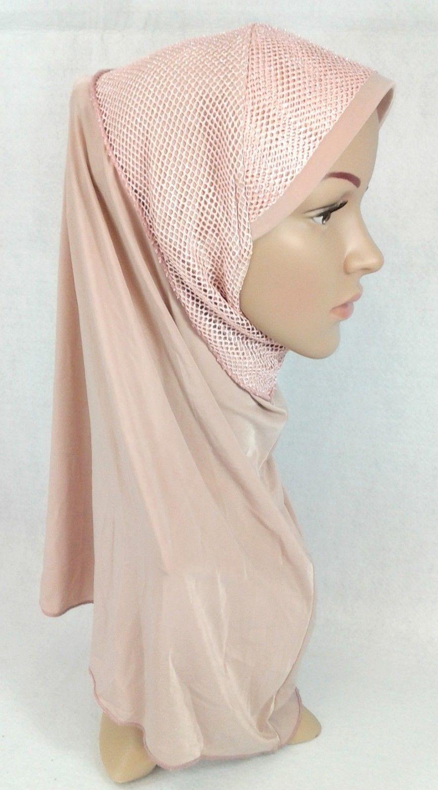 High Quality Viscose Lycra Lace Muslim Hijab Islamic Scarf Shawls Slip-on - Arabian Shopping Zone