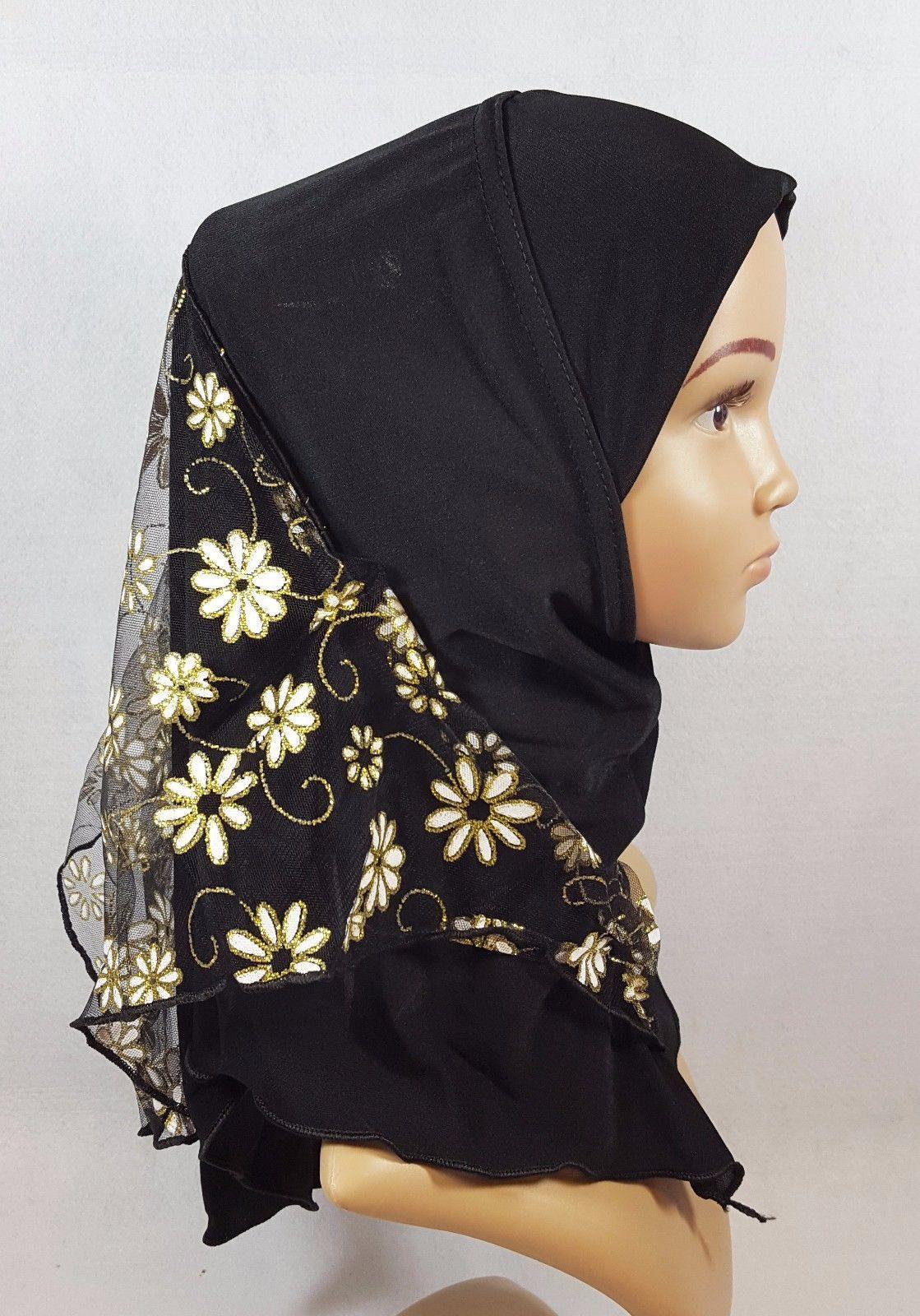 NEW Crystal Hemp Toddler Children Kids Hijab Islamic Scarf Shawls 2-8T - Arabian Shopping Zone