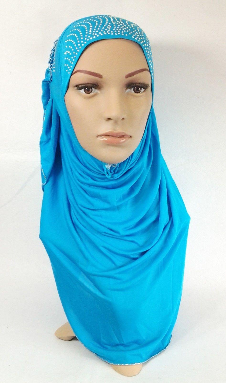 Pull-on Easy Muslim Hijab Fashion Islamic Scarf Viscose Ice Silk MLl061 - Arabian Shopping Zone