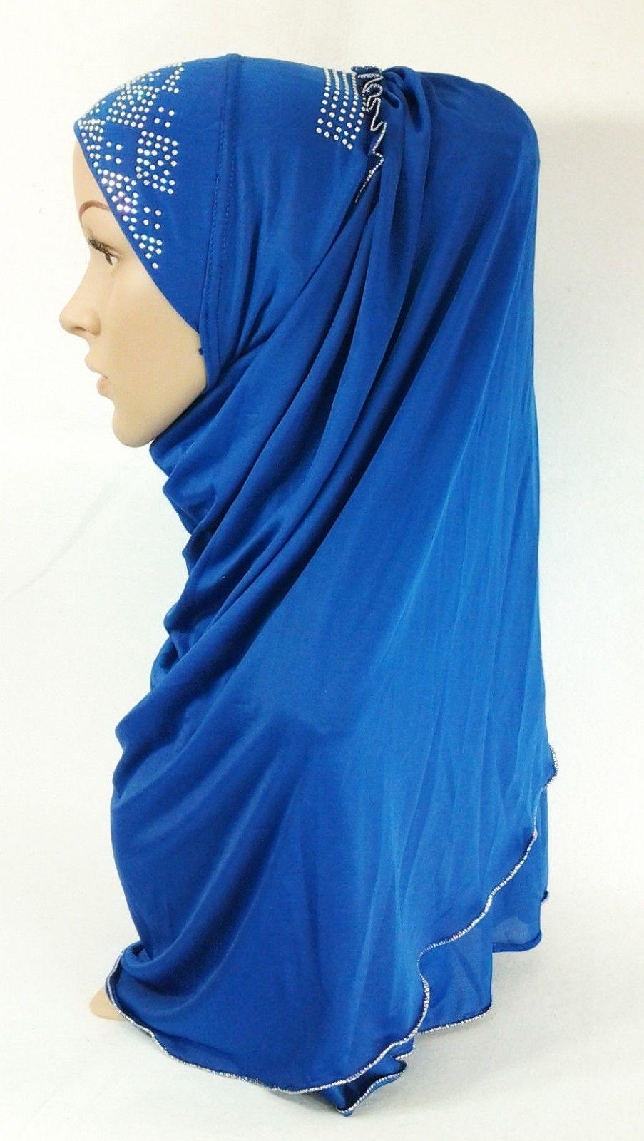 Pull-on Easy Muslim Hijab Fashion Islamic Scarf Viscose Ice Silk MLl061 - Arabian Shopping Zone