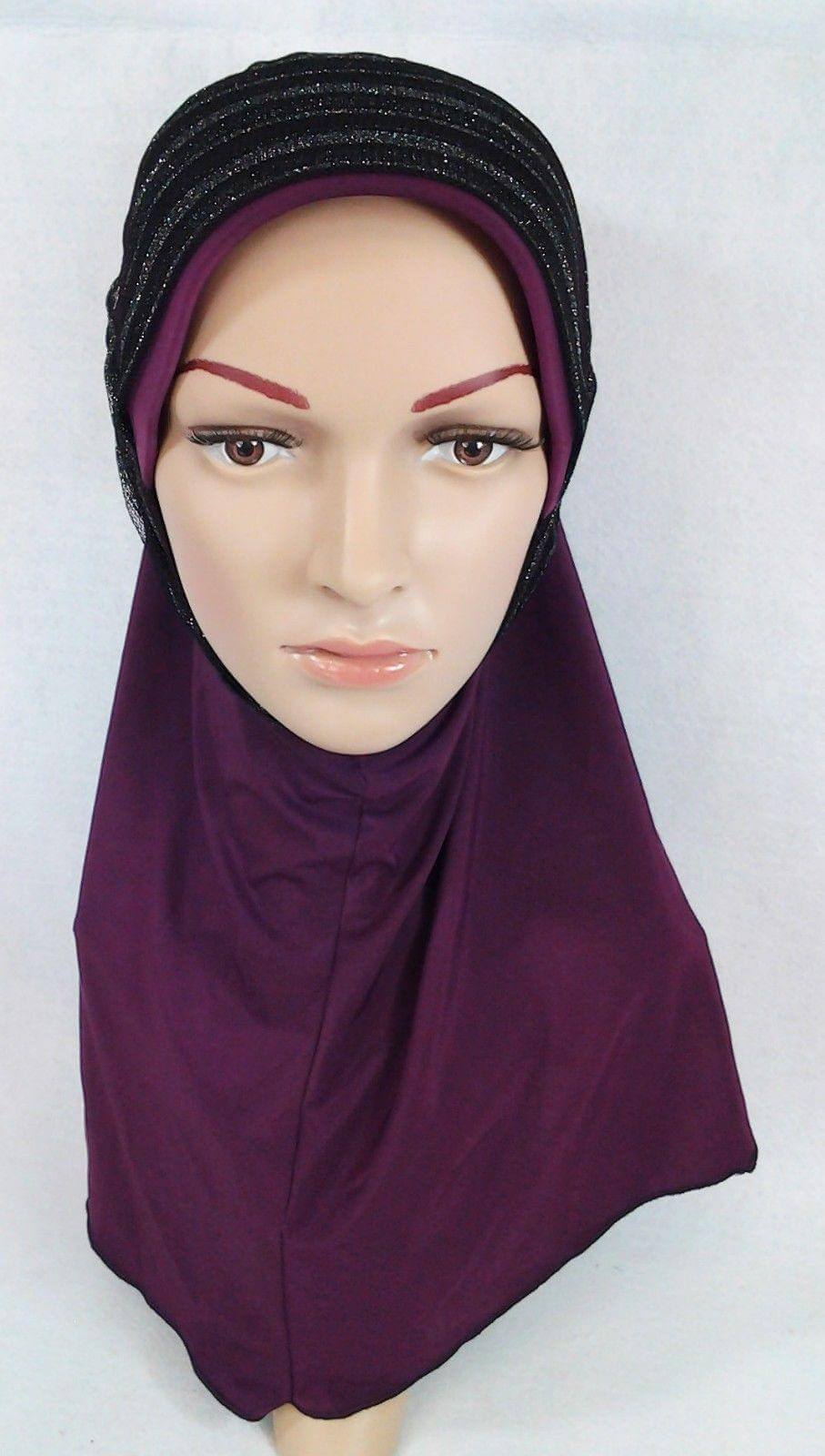 High Quality Viscose Lycra Lace Muslim Hijab Islamic Scarf Shawls Slip-on - Arabian Shopping Zone