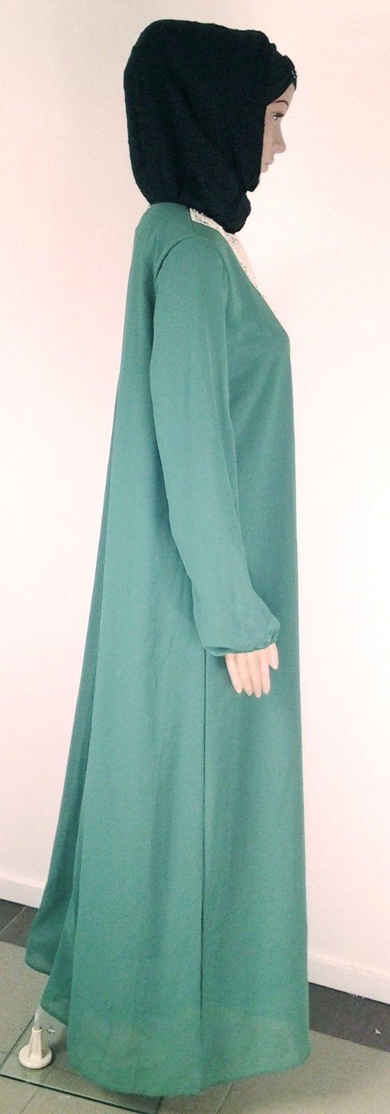 Chiffon double layer Kaftan Women Islamic Abaya Jilbab Long Sleeve HSZ10009 (ML) - Arabian Shopping Zone
