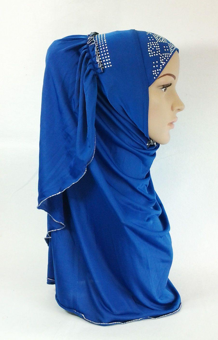 Pull-on Easy Muslim Hijab Fashion Islamic Scarf Viscose Ice Silk MLl061 - Arabian Shopping Zone