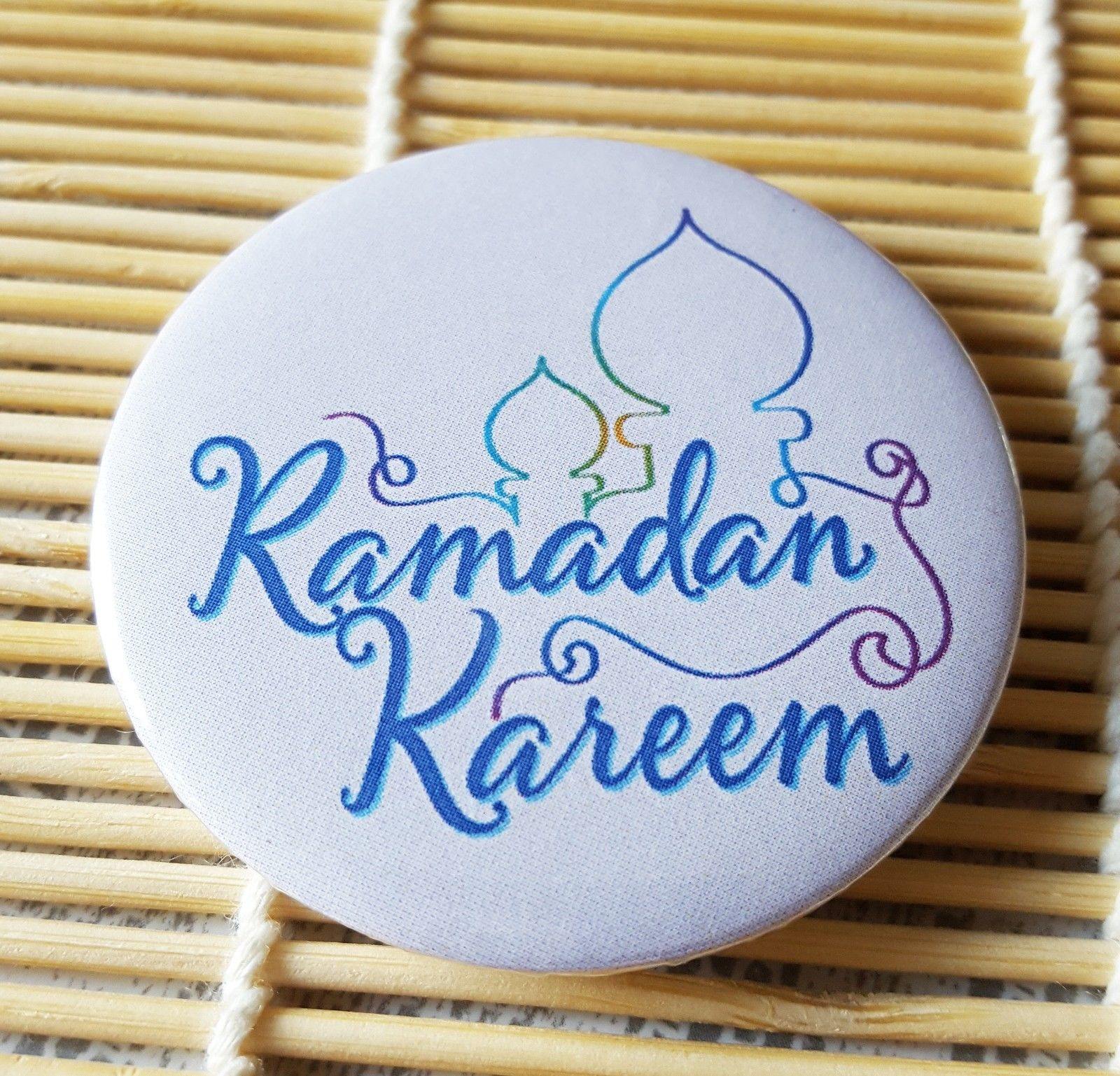 Muslim BADGE BUTTON PIN "Ramadan" (Big Size 2.25inch/58mm) ISLAM GIFT - Arabian Shopping Zone