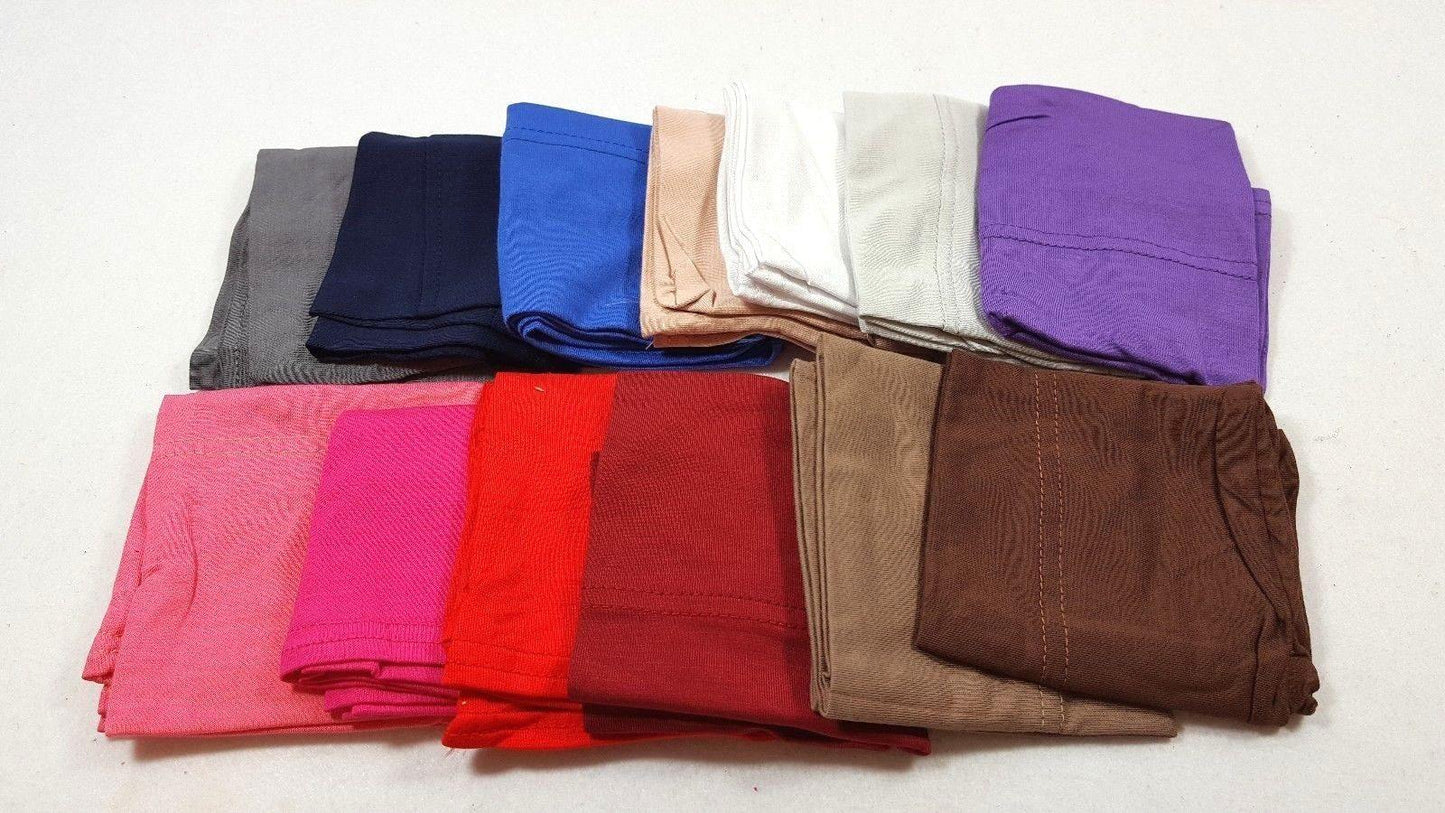 Cotton UnderHijab Scarf Shawl Slip on Bonnet Hijab Tube Hair Loss (12 colors) - Arabian Shopping Zone