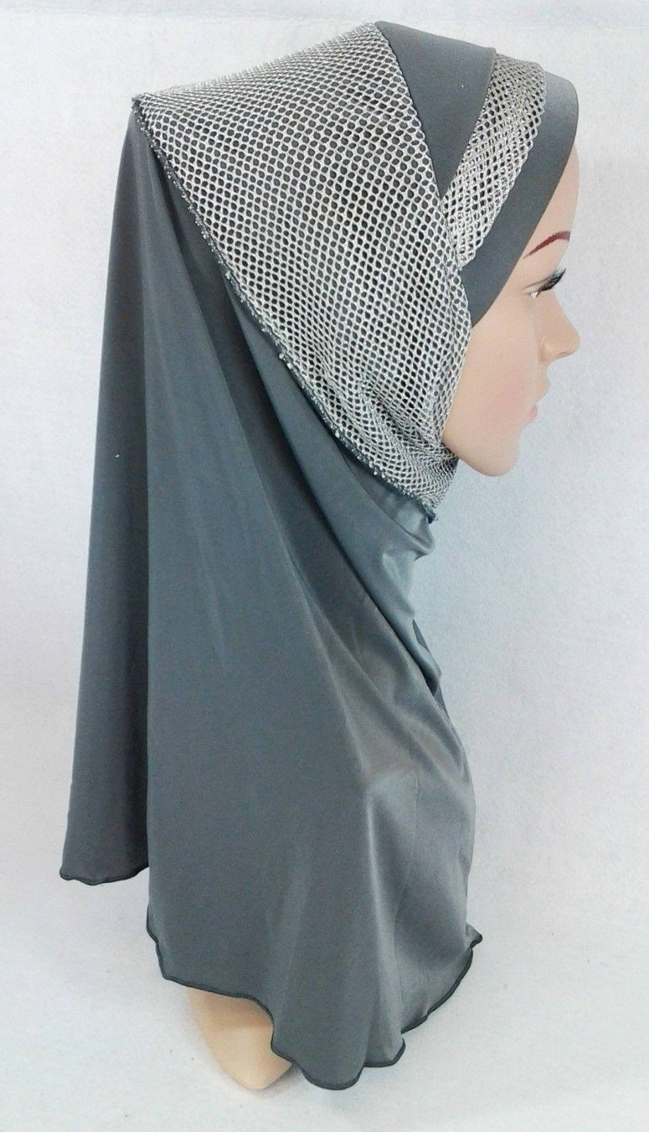 High Quality Viscose Lycra Lace Muslim Hijab Islamic Scarf Shawls Slip-on - Arabian Shopping Zone